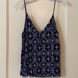 Forever 21 Sleeveless Half Zip Blouse